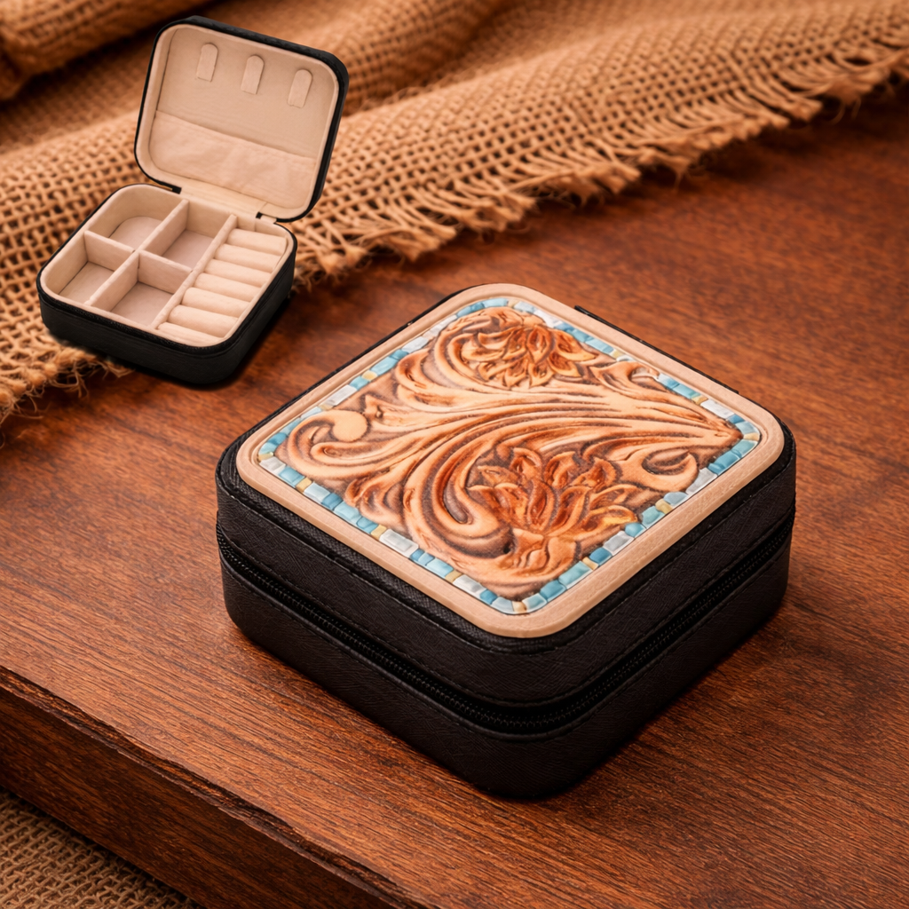Tooled Jewelry Travel Case