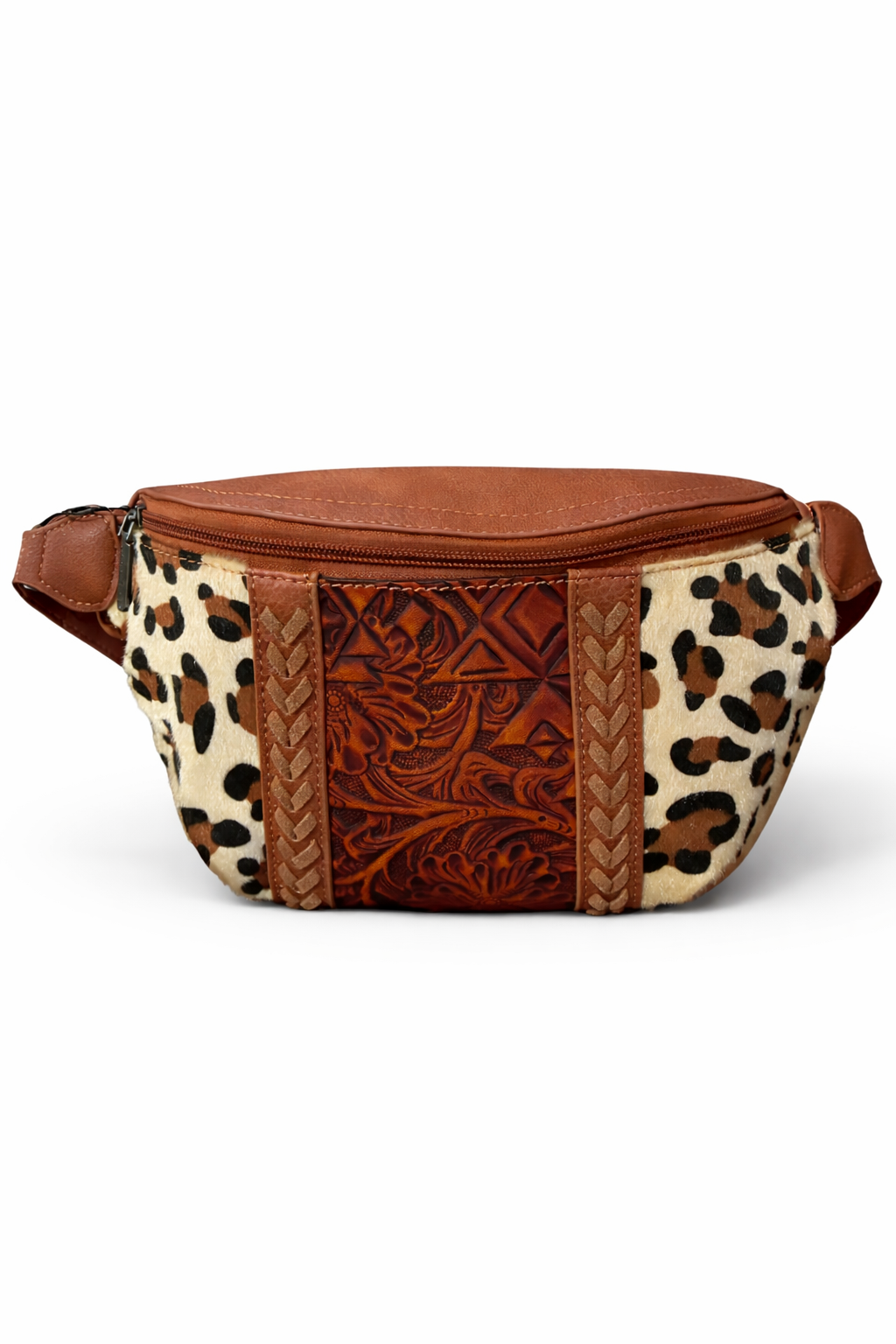 Montana West Leopard Tooled Fanny Pack