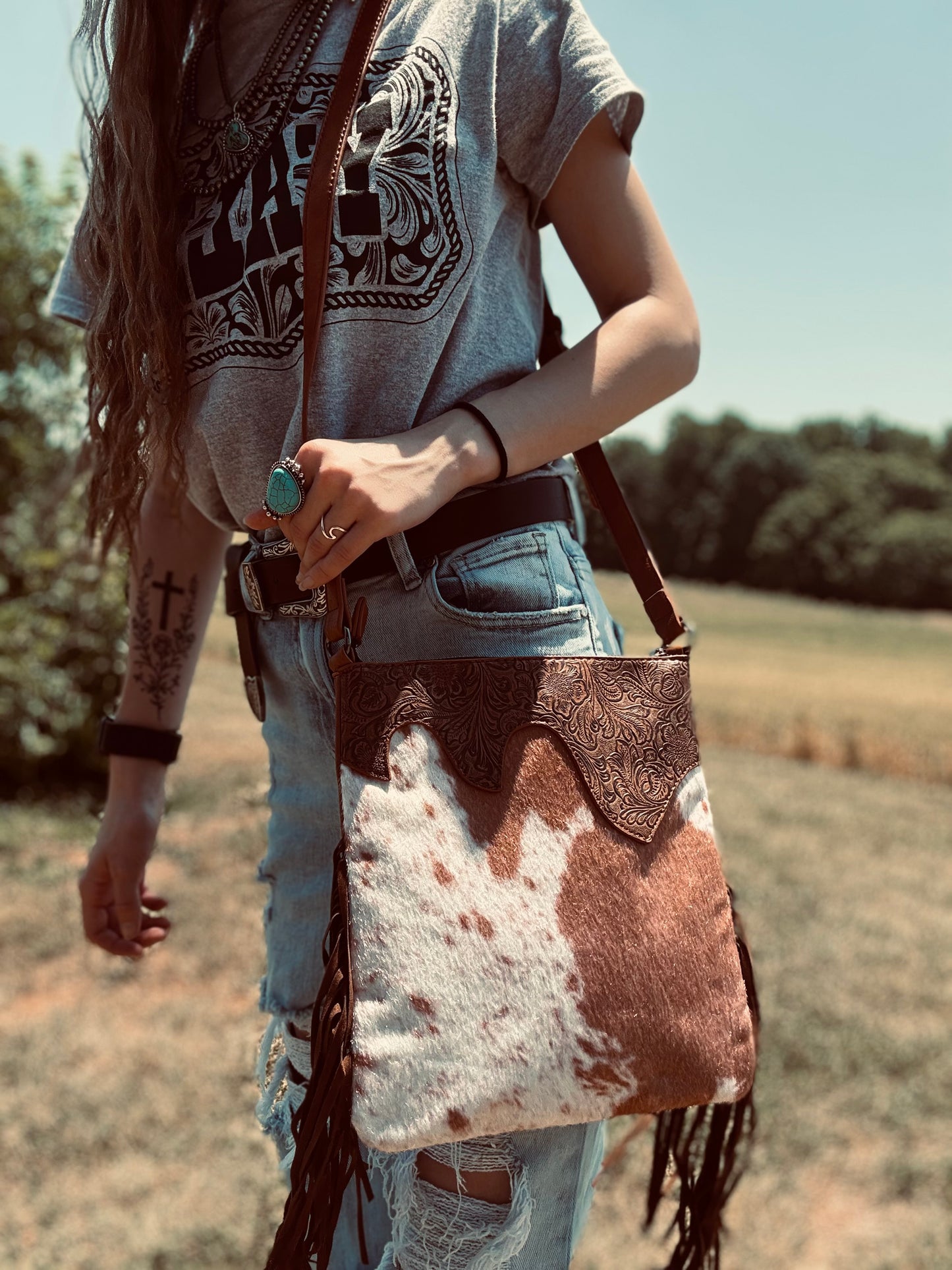 Western Fringe Crossbody