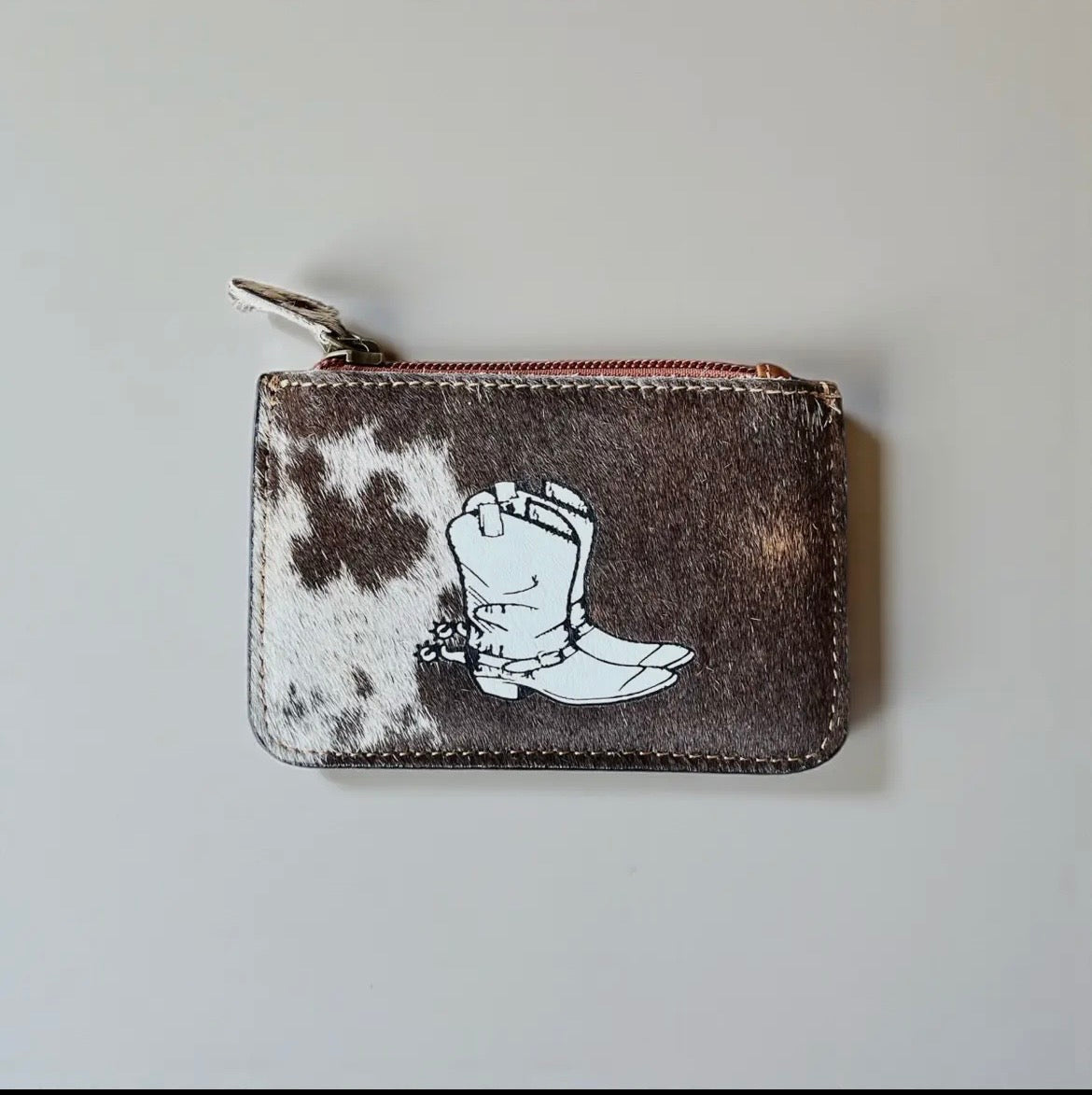Cowhide Boot Coinpurse