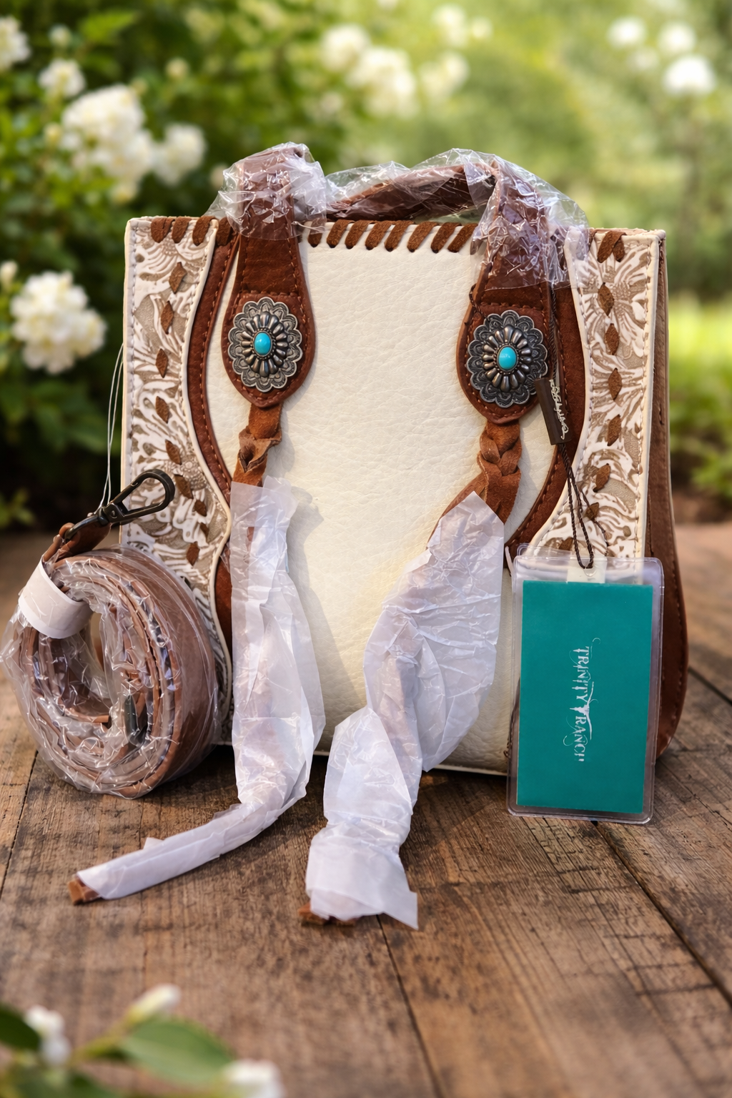 Trinity Ranch Floral Tooled Mini Crossbody