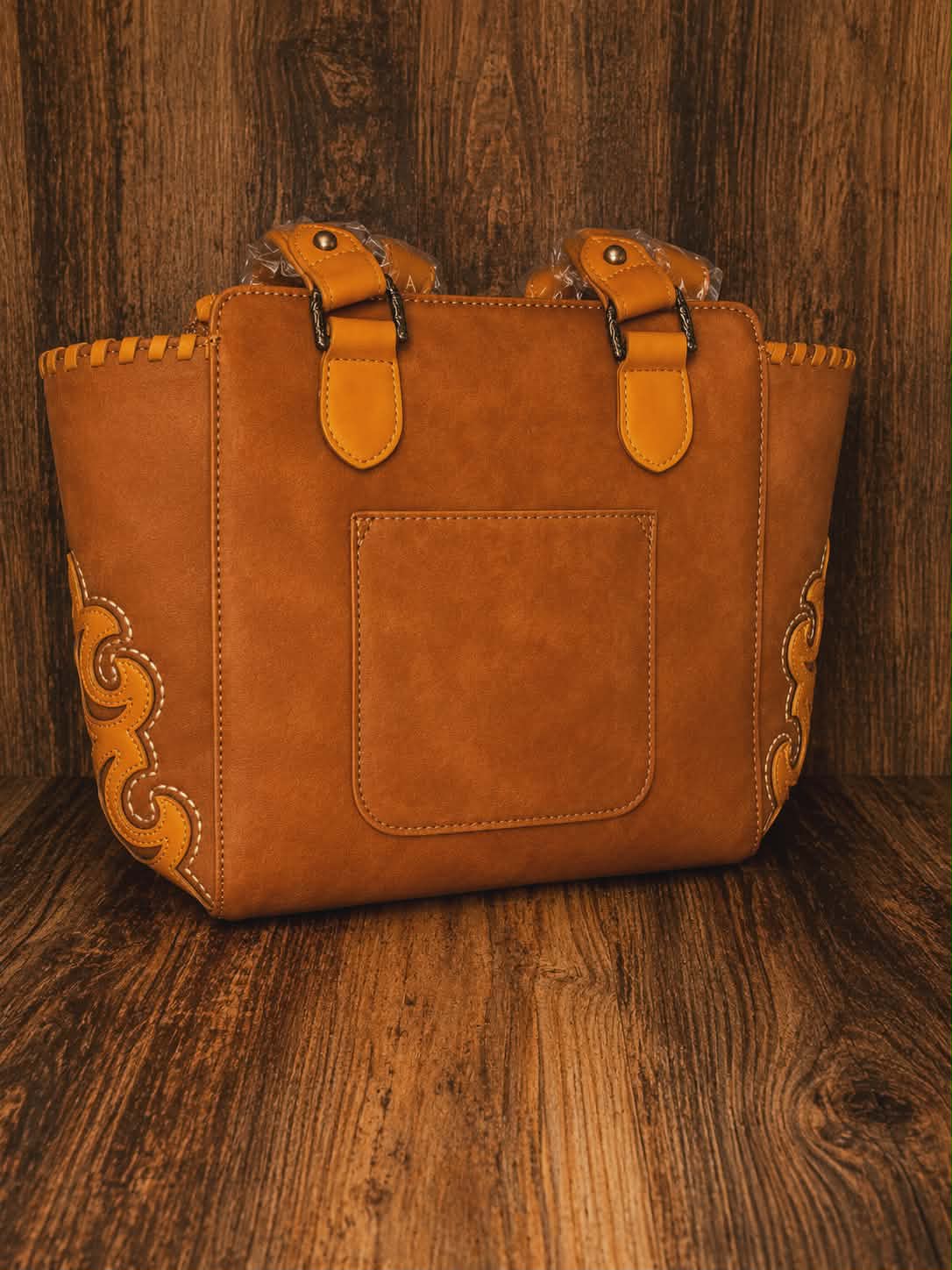 Montana West Leather Tote Bag with Fringe