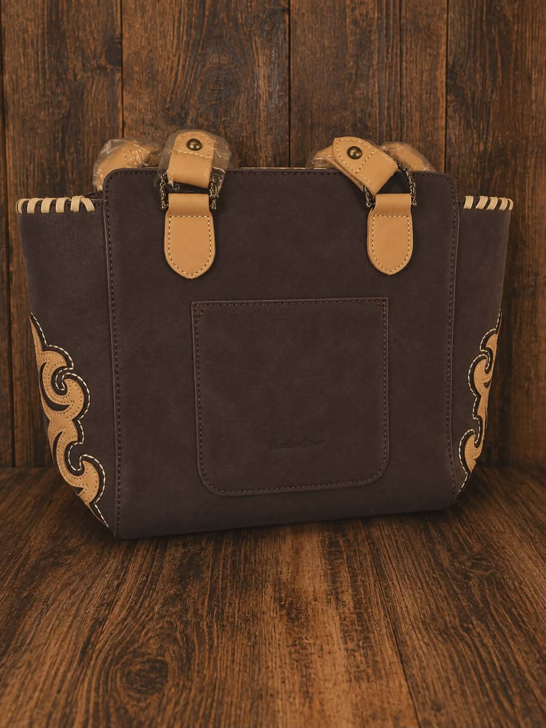 Montana West Leather Tote Bag with Fringe
